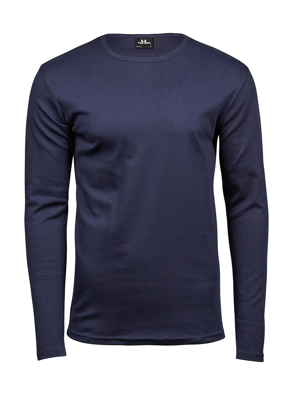 Men`s LS Interlock T-Shirt zum Besticken und Bedrucken in der Farbe Navy mit Ihren Logo, Schriftzug oder Motiv.