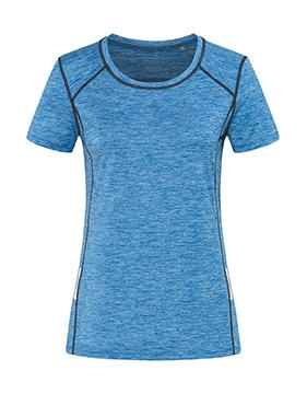 Recycled Sports-T Reflect Women zum Besticken und Bedrucken in der Farbe Blue Heather mit Ihren Logo, Schriftzug oder Motiv.