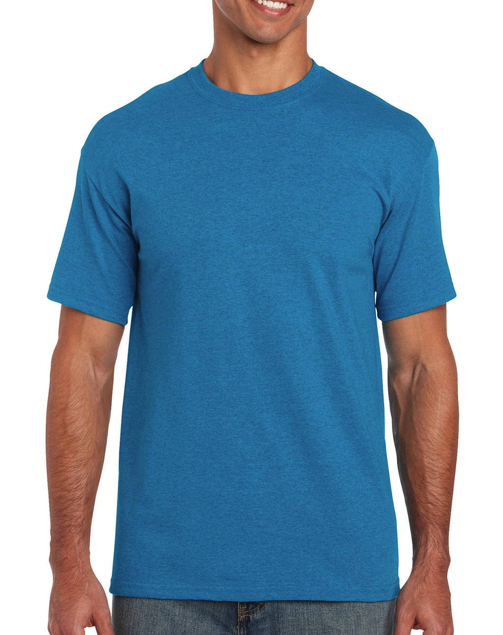 Heavy Cotton Adult T-Shirt zum Besticken und Bedrucken in der Farbe Antique Sapphire mit Ihren Logo, Schriftzug oder Motiv.