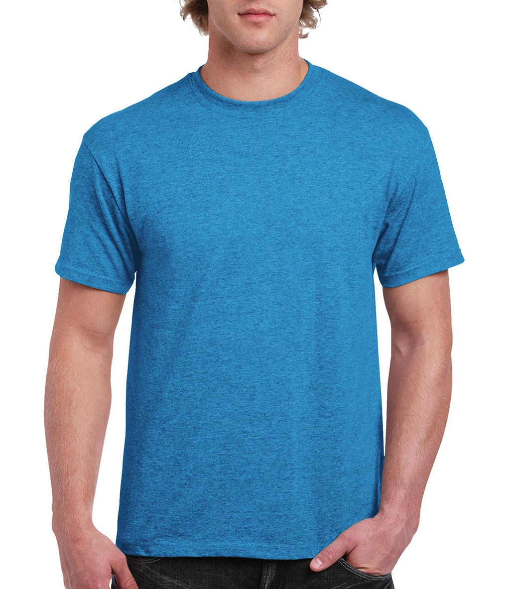 Heavy Cotton Adult T-Shirt zum Besticken und Bedrucken in der Farbe Heather Sapphire mit Ihren Logo, Schriftzug oder Motiv.