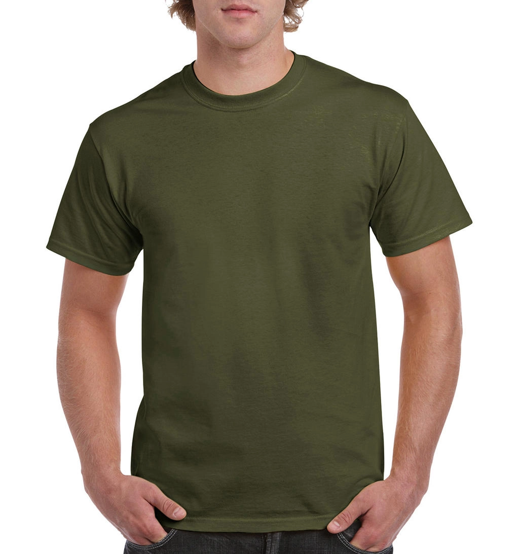 Heavy Cotton Adult T-Shirt zum Besticken und Bedrucken in der Farbe Military Green mit Ihren Logo, Schriftzug oder Motiv.