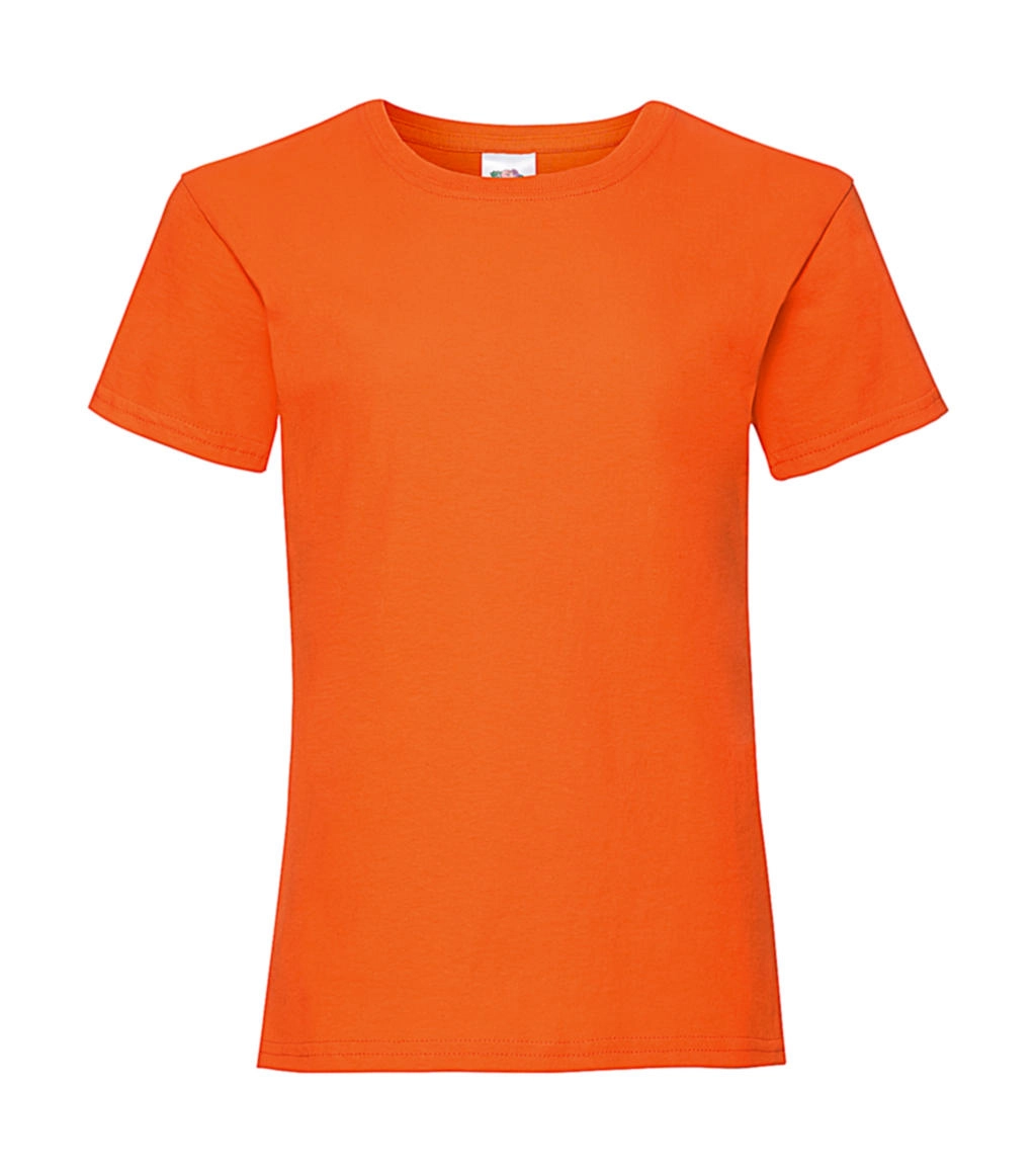 Girls Valueweight T zum Besticken und Bedrucken in der Farbe Orange mit Ihren Logo, Schriftzug oder Motiv.