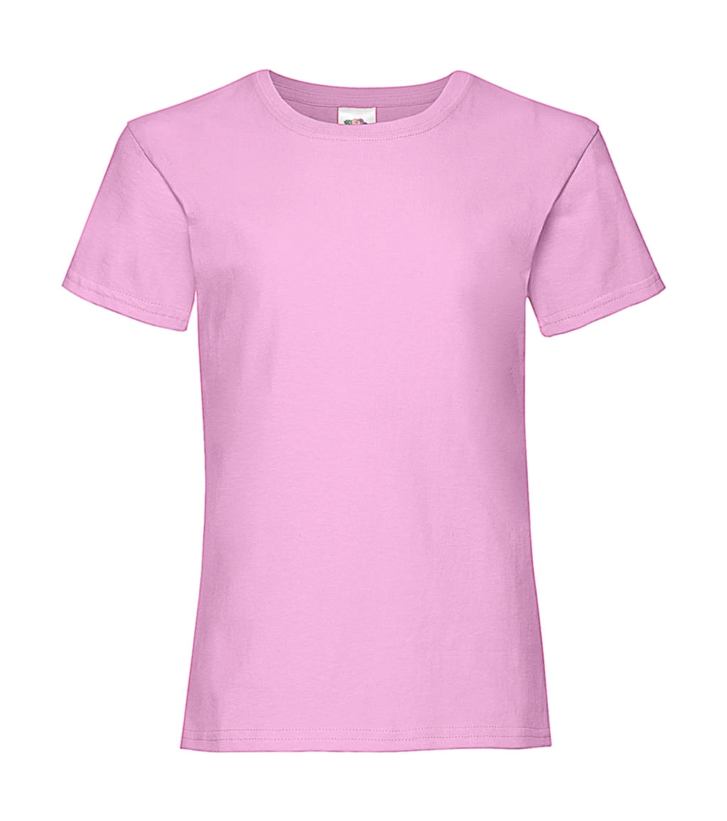 Girls Valueweight T zum Besticken und Bedrucken in der Farbe Light Pink mit Ihren Logo, Schriftzug oder Motiv.