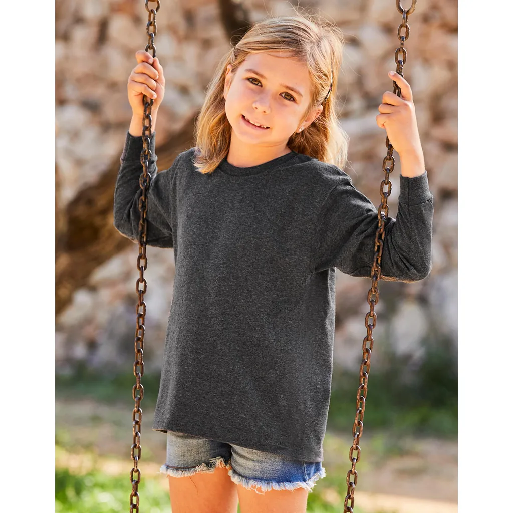 Kids` Valueweight Long Sleeve T zum Besticken und Bedrucken mit Ihren Logo, Schriftzug oder Motiv.