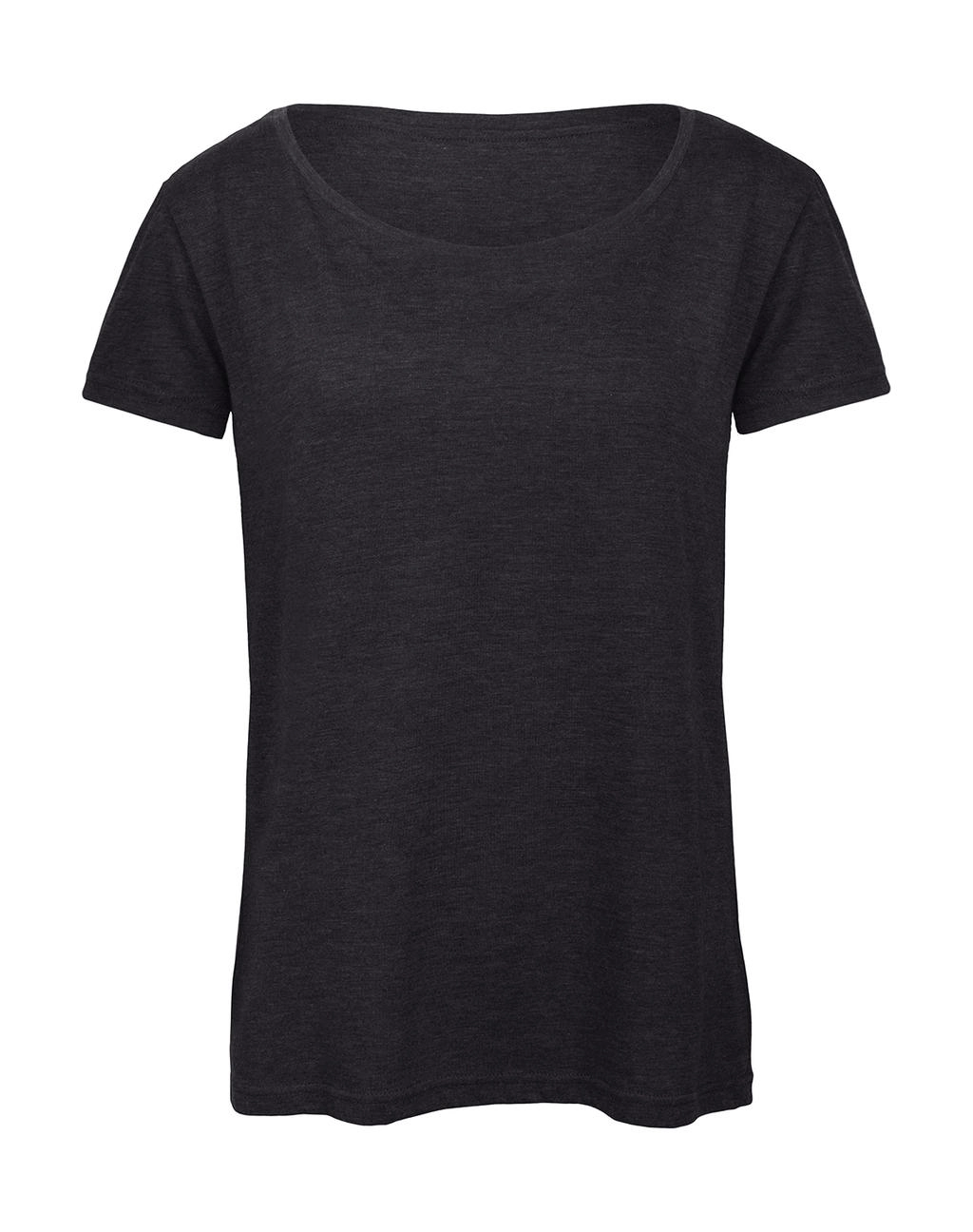 Triblend/women T-Shirt zum Besticken und Bedrucken in der Farbe Heather Dark Grey mit Ihren Logo, Schriftzug oder Motiv.