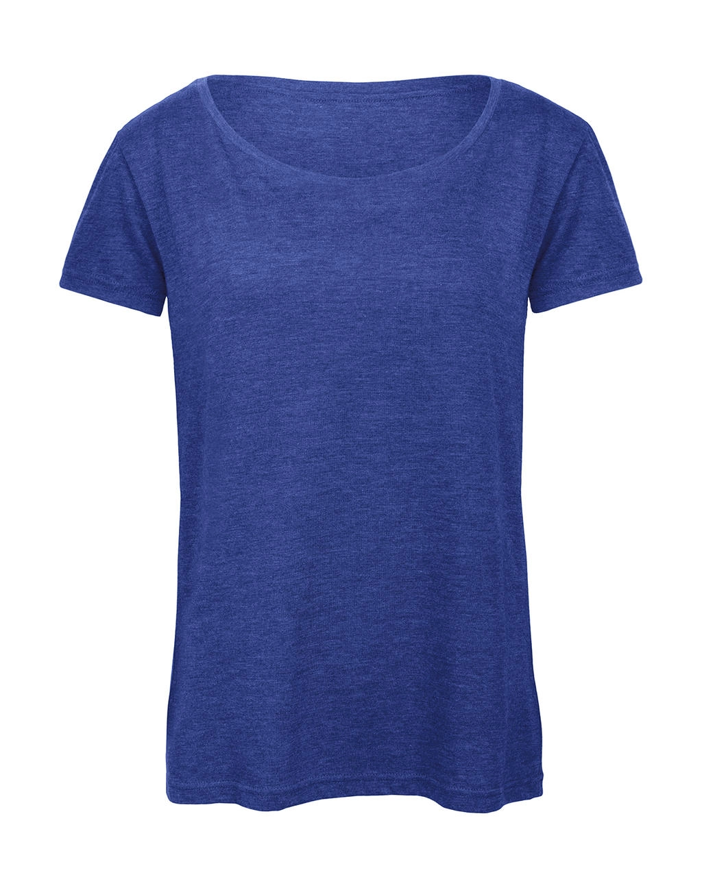 Triblend/women T-Shirt zum Besticken und Bedrucken in der Farbe Heather Royal Blue mit Ihren Logo, Schriftzug oder Motiv.