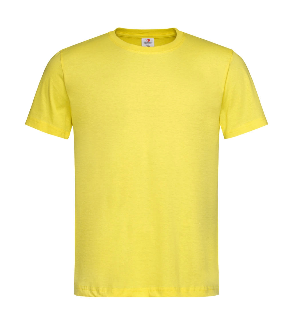 Classic-T Unisex zum Besticken und Bedrucken in der Farbe Yellow mit Ihren Logo, Schriftzug oder Motiv.