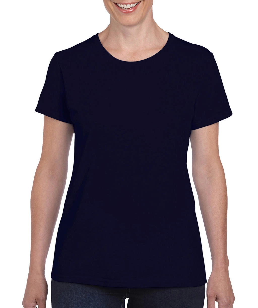Ladies` Heavy Cotton T-Shirt zum Besticken und Bedrucken in der Farbe Navy mit Ihren Logo, Schriftzug oder Motiv.
