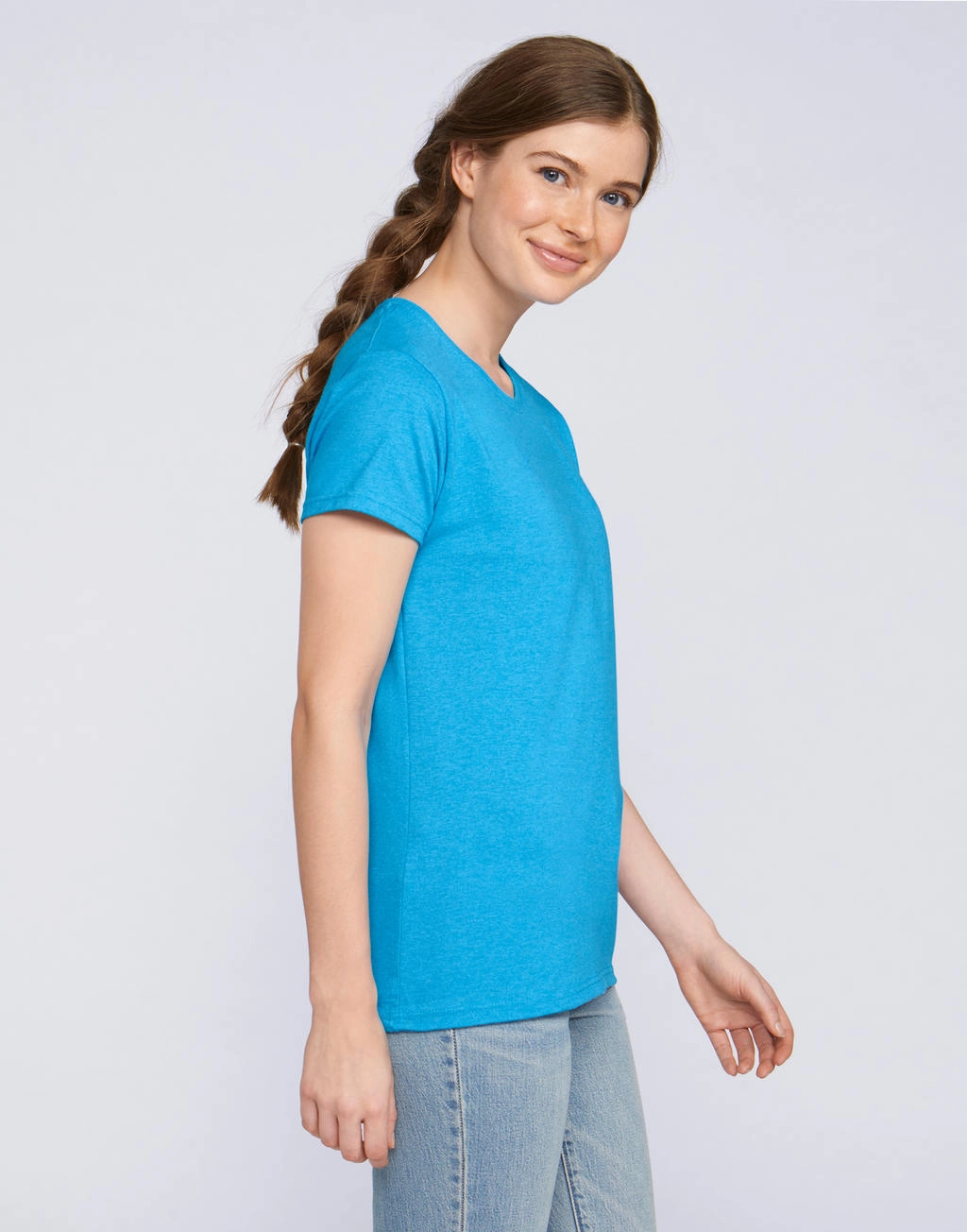 Ladies` Heavy Cotton T-Shirt zum Besticken und Bedrucken mit Ihren Logo, Schriftzug oder Motiv.