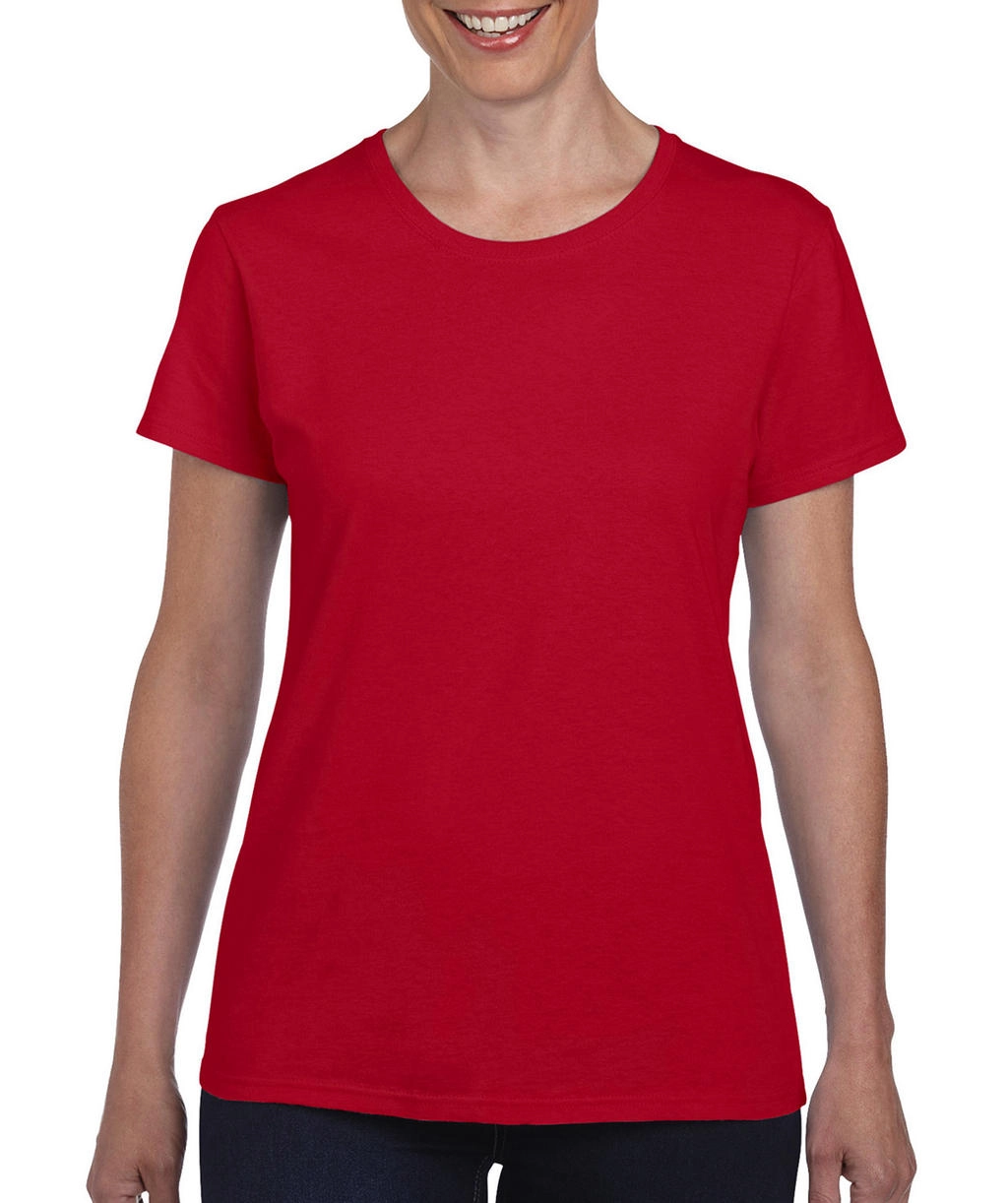 Ladies` Heavy Cotton T-Shirt zum Besticken und Bedrucken in der Farbe Red mit Ihren Logo, Schriftzug oder Motiv.