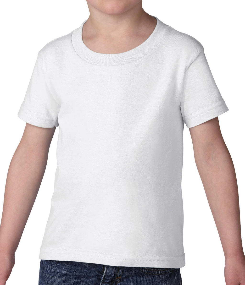 Heavy Cotton Toddler T-Shirt zum Besticken und Bedrucken in der Farbe White mit Ihren Logo, Schriftzug oder Motiv.