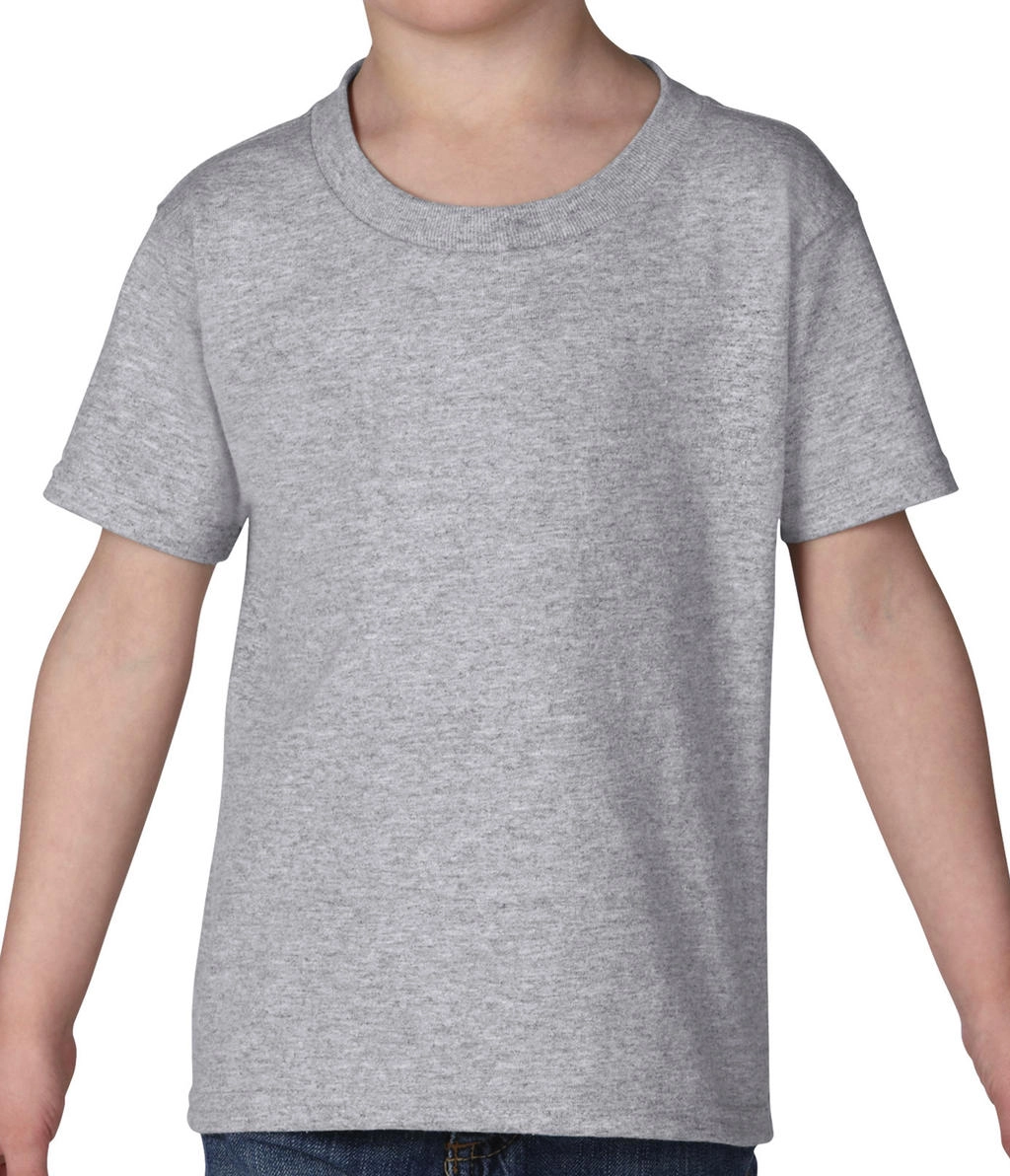 Heavy Cotton Toddler T-Shirt zum Besticken und Bedrucken in der Farbe Sport Grey mit Ihren Logo, Schriftzug oder Motiv.