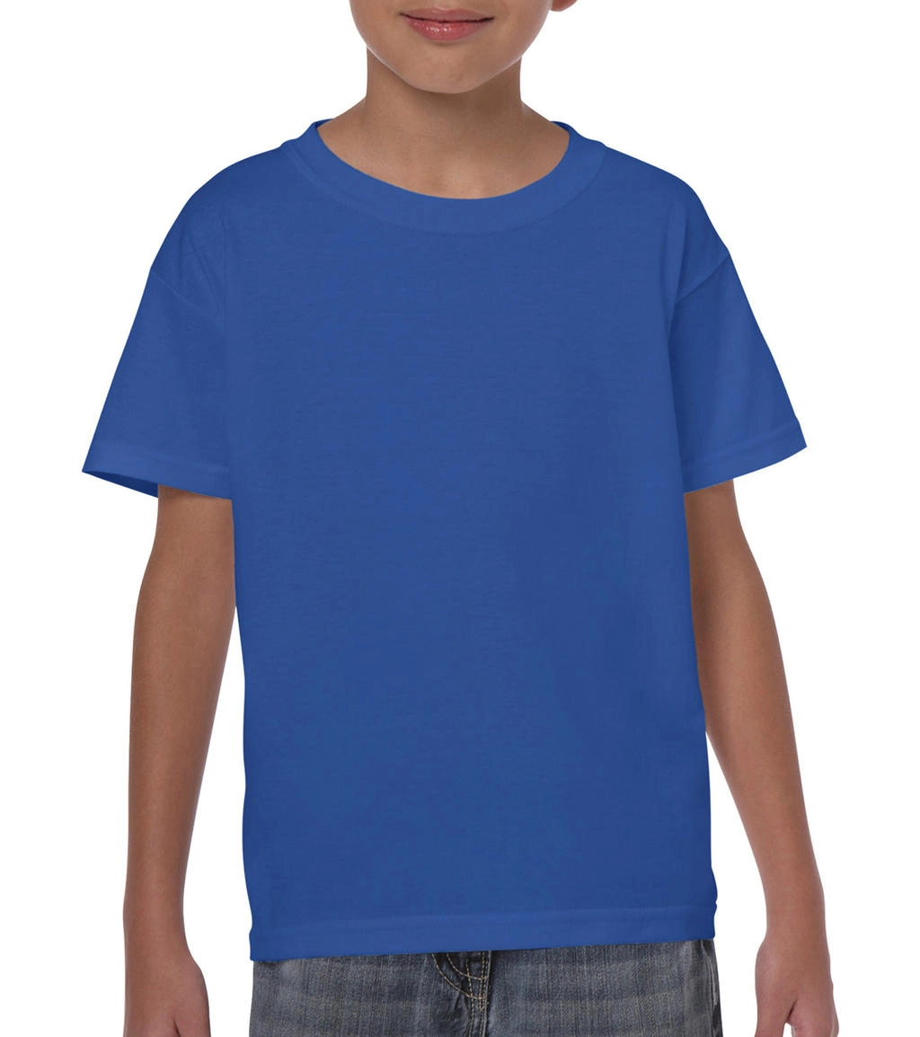 Heavy Cotton Youth T-Shirt zum Besticken und Bedrucken in der Farbe Royal mit Ihren Logo, Schriftzug oder Motiv.