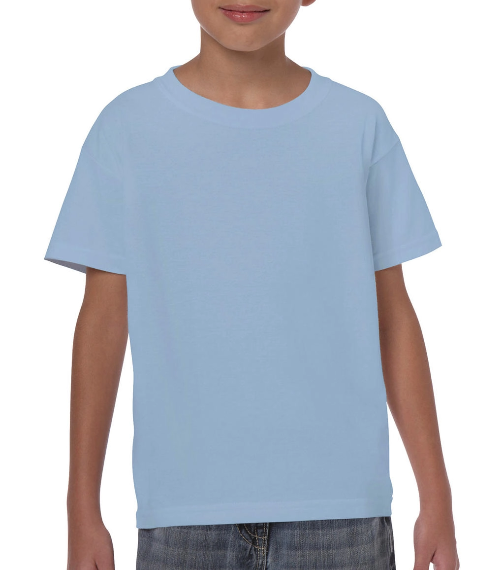 Heavy Cotton Youth T-Shirt zum Besticken und Bedrucken in der Farbe Light Blue mit Ihren Logo, Schriftzug oder Motiv.