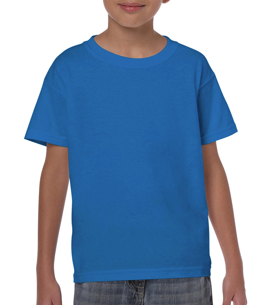 Heavy Cotton Youth T-Shirt zum Besticken und Bedrucken in der Farbe Sapphire mit Ihren Logo, Schriftzug oder Motiv.