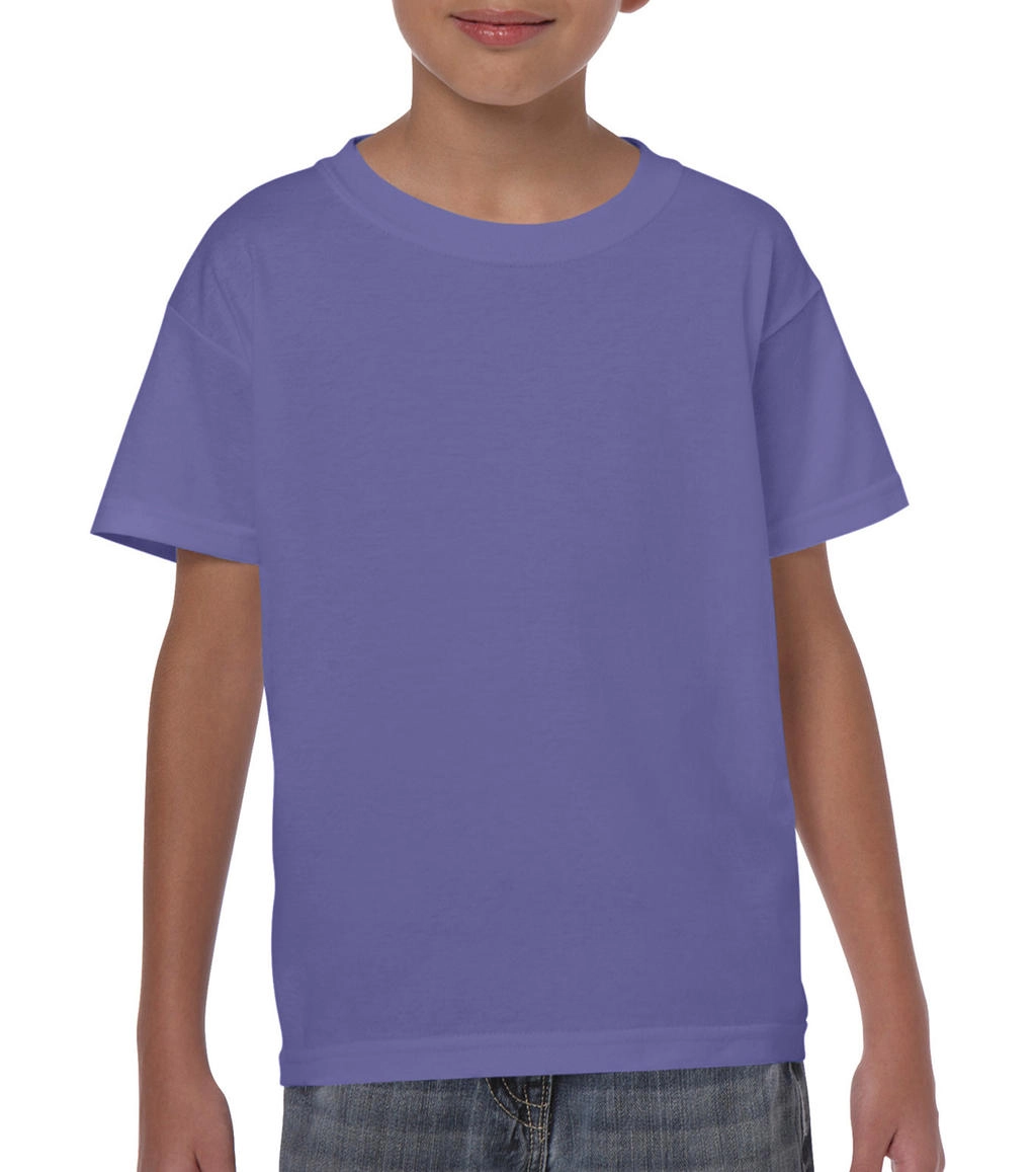 Heavy Cotton Youth T-Shirt zum Besticken und Bedrucken in der Farbe Violet mit Ihren Logo, Schriftzug oder Motiv.