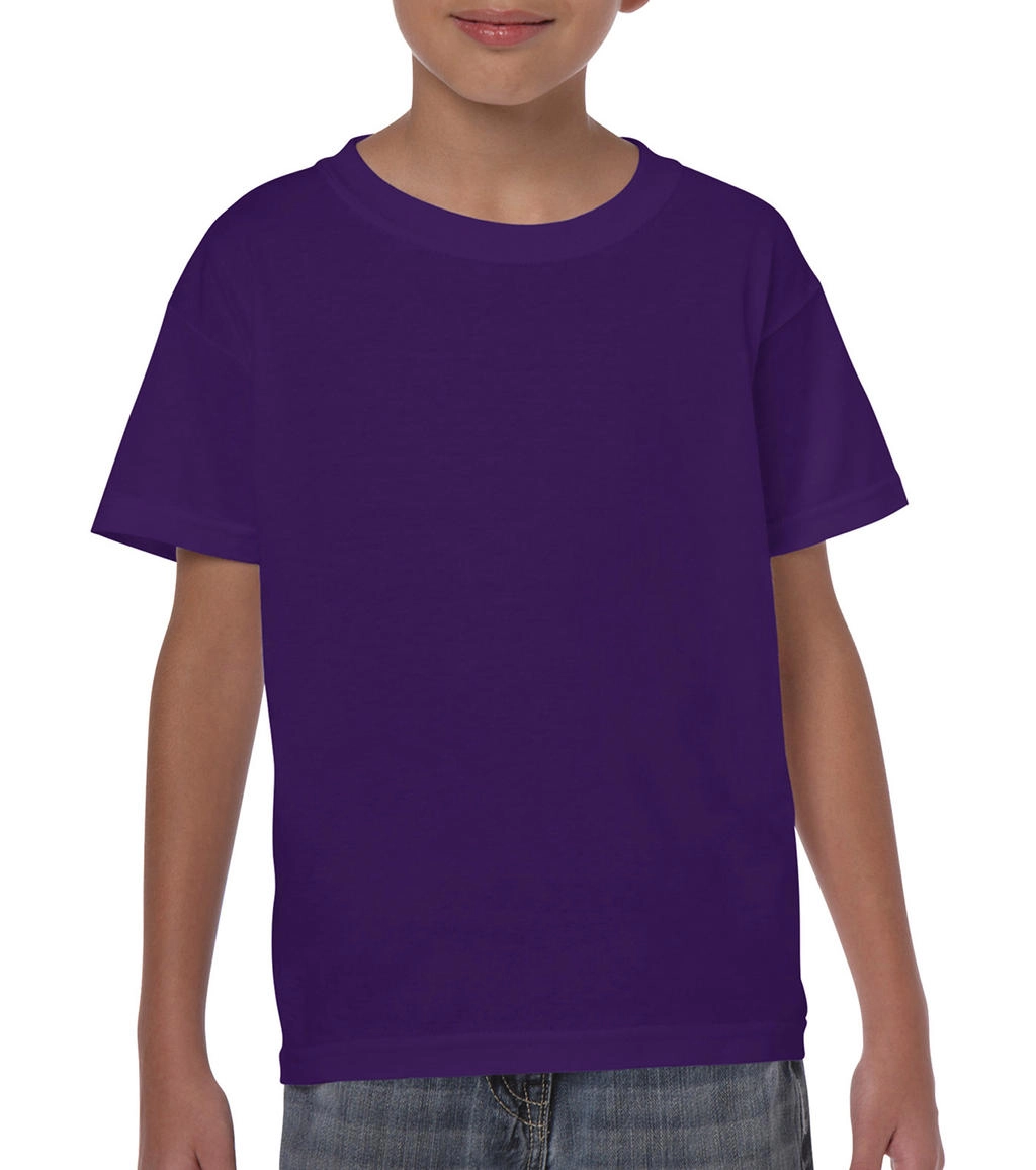 Heavy Cotton Youth T-Shirt zum Besticken und Bedrucken in der Farbe Purple mit Ihren Logo, Schriftzug oder Motiv.