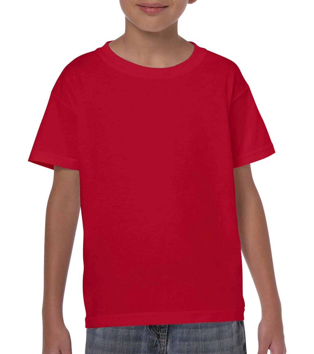 Heavy Cotton Youth T-Shirt zum Besticken und Bedrucken in der Farbe Red mit Ihren Logo, Schriftzug oder Motiv.
