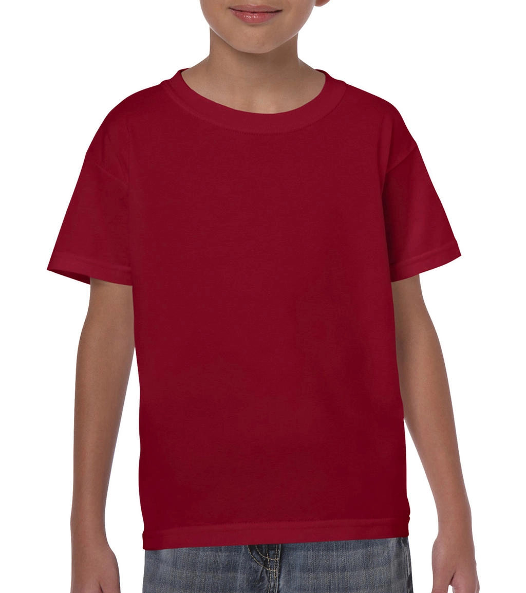 Heavy Cotton Youth T-Shirt zum Besticken und Bedrucken in der Farbe Cardinal Red mit Ihren Logo, Schriftzug oder Motiv.