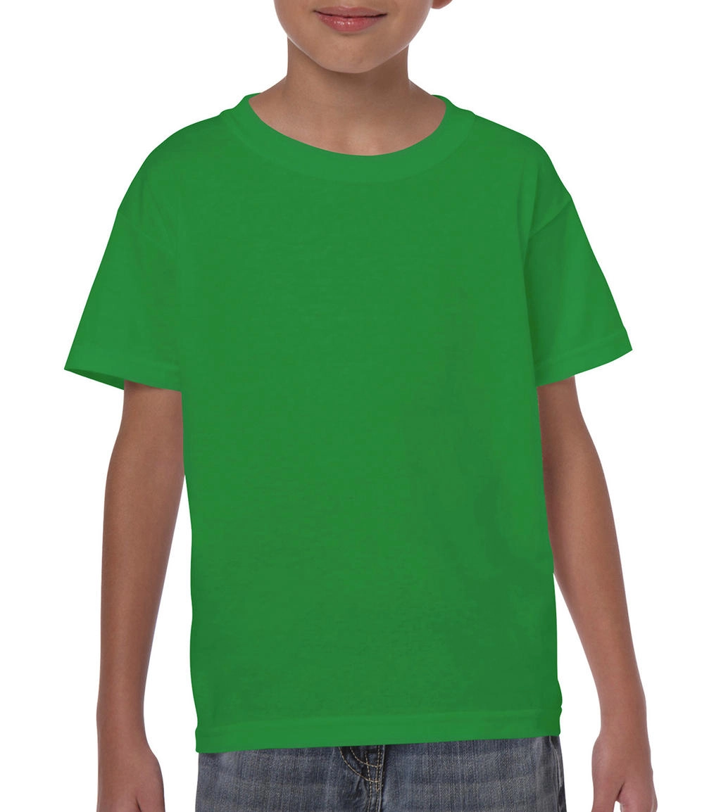 Heavy Cotton Youth T-Shirt zum Besticken und Bedrucken in der Farbe Irish Green mit Ihren Logo, Schriftzug oder Motiv.