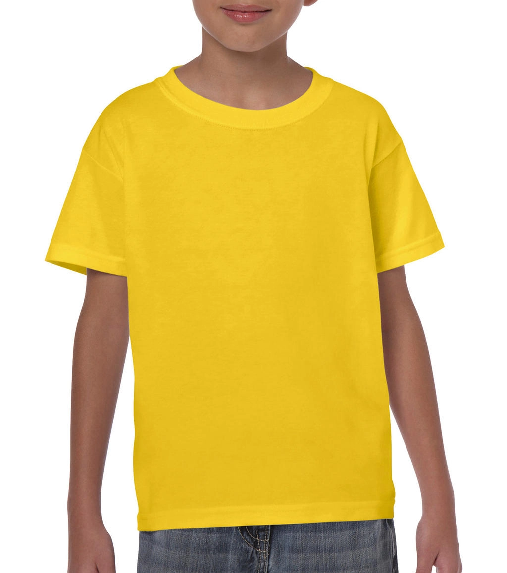 Heavy Cotton Youth T-Shirt zum Besticken und Bedrucken in der Farbe Daisy mit Ihren Logo, Schriftzug oder Motiv.