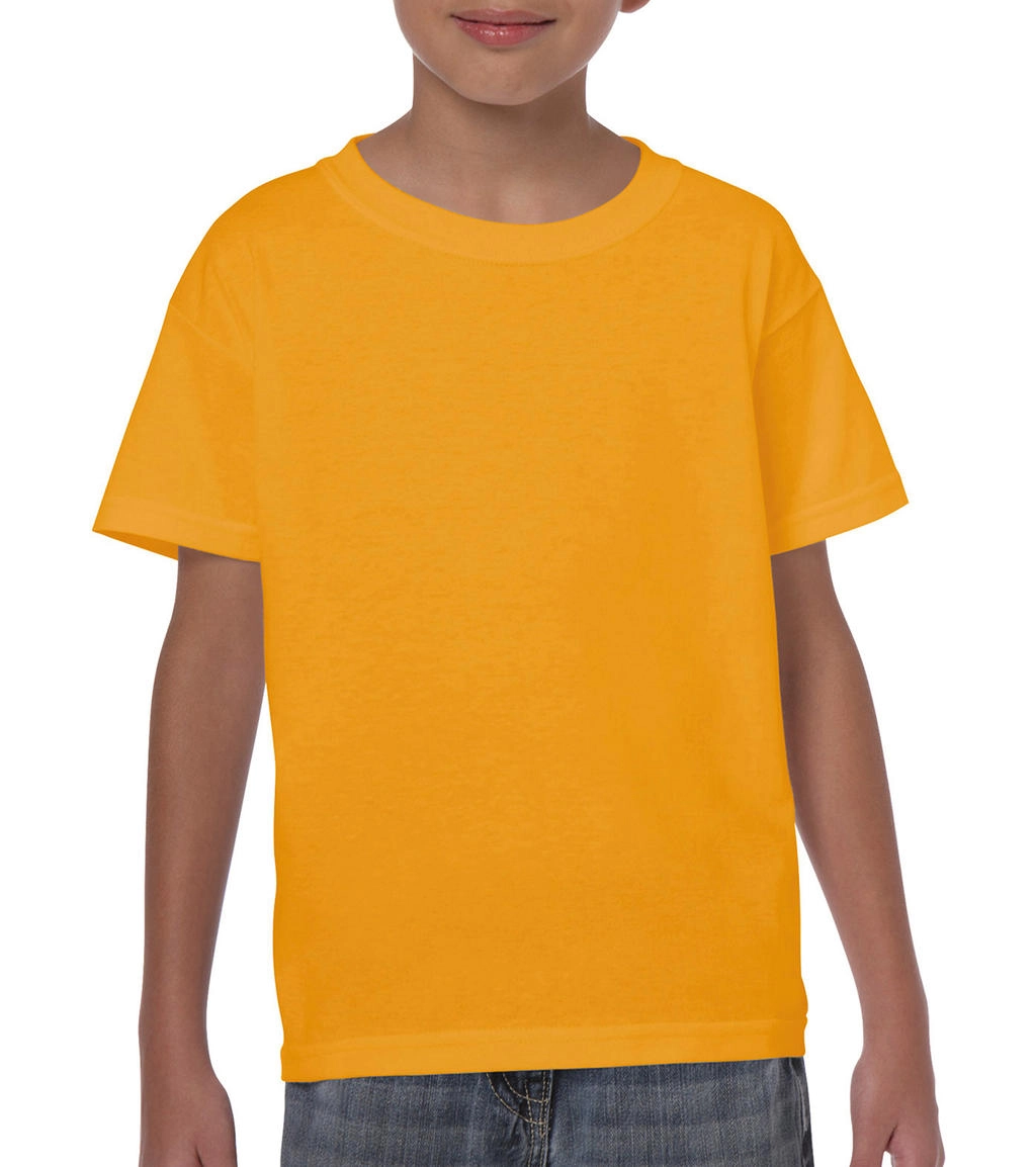 Heavy Cotton Youth T-Shirt zum Besticken und Bedrucken in der Farbe Gold mit Ihren Logo, Schriftzug oder Motiv.