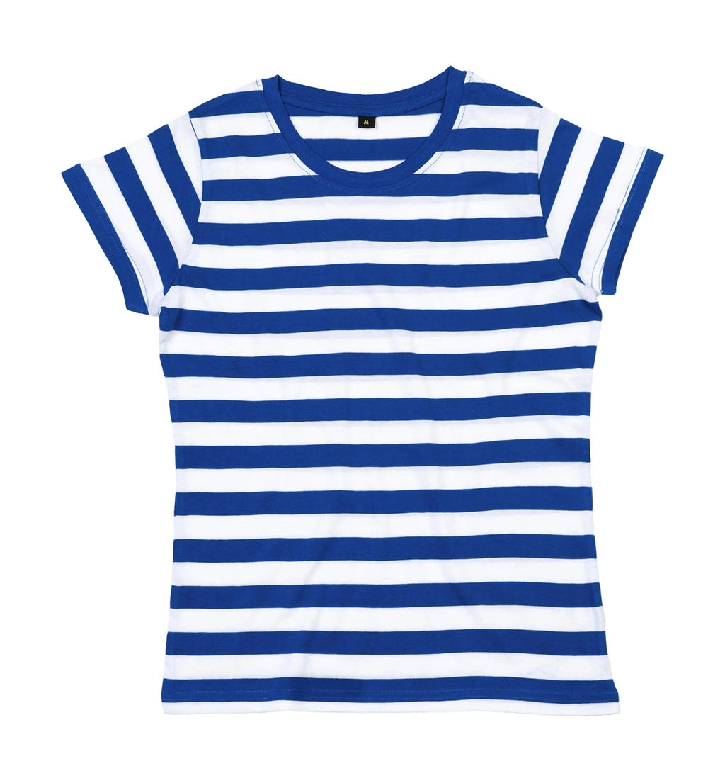 Women`s Stripy T zum Besticken und Bedrucken in der Farbe Classic Blue/White mit Ihren Logo, Schriftzug oder Motiv.
