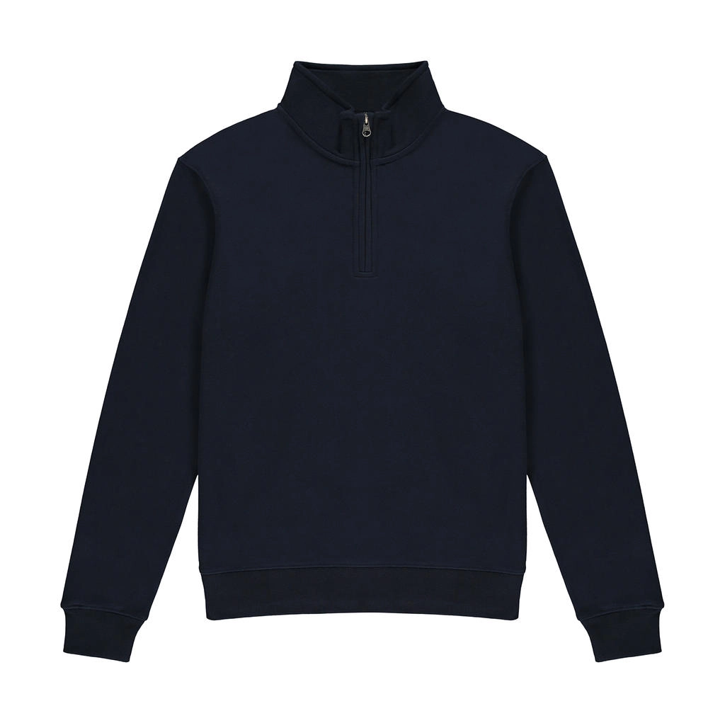 Regular Fit 1/4 Zip Sweatshirt zum Besticken und Bedrucken in der Farbe Navy mit Ihren Logo, Schriftzug oder Motiv.