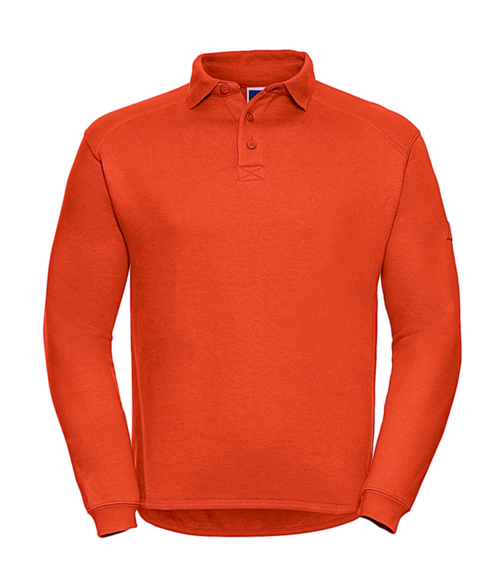 Heavy Duty Collar Sweatshirt zum Besticken und Bedrucken in der Farbe Orange mit Ihren Logo, Schriftzug oder Motiv.