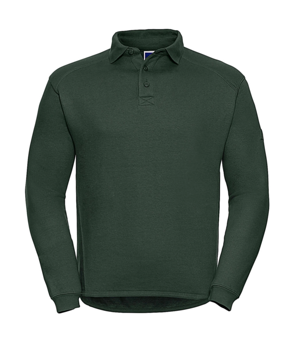 Heavy Duty Collar Sweatshirt zum Besticken und Bedrucken in der Farbe Bottle Green mit Ihren Logo, Schriftzug oder Motiv.