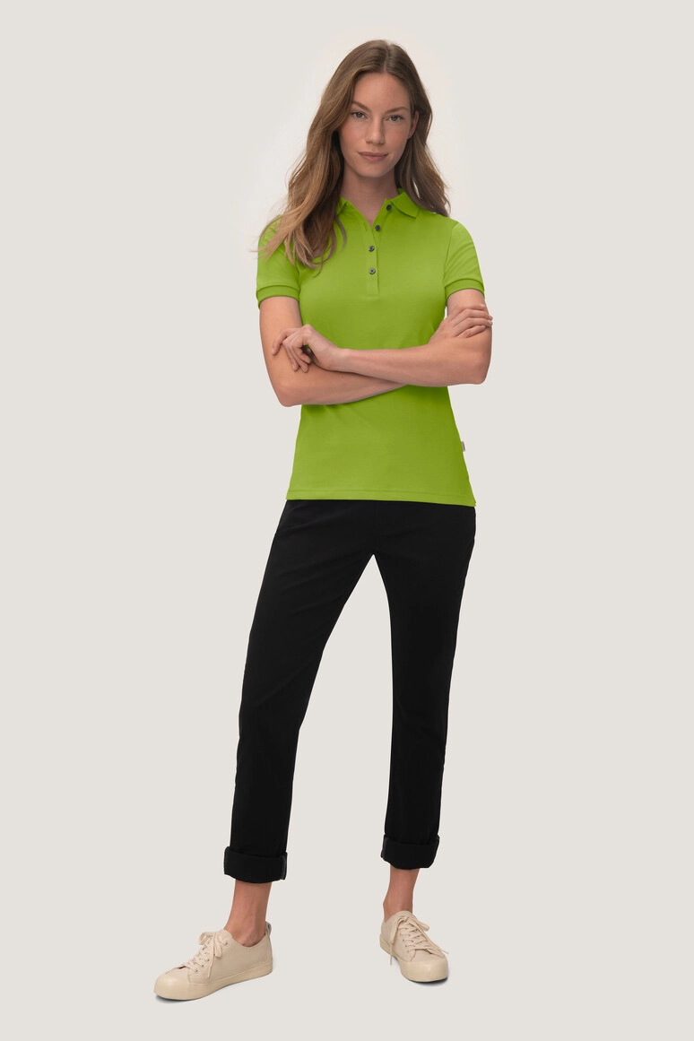 HAKRO Cotton Tec® Damen Poloshirt zum Besticken und Bedrucken in der Farbe Kiwi mit Ihren Logo, Schriftzug oder Motiv.