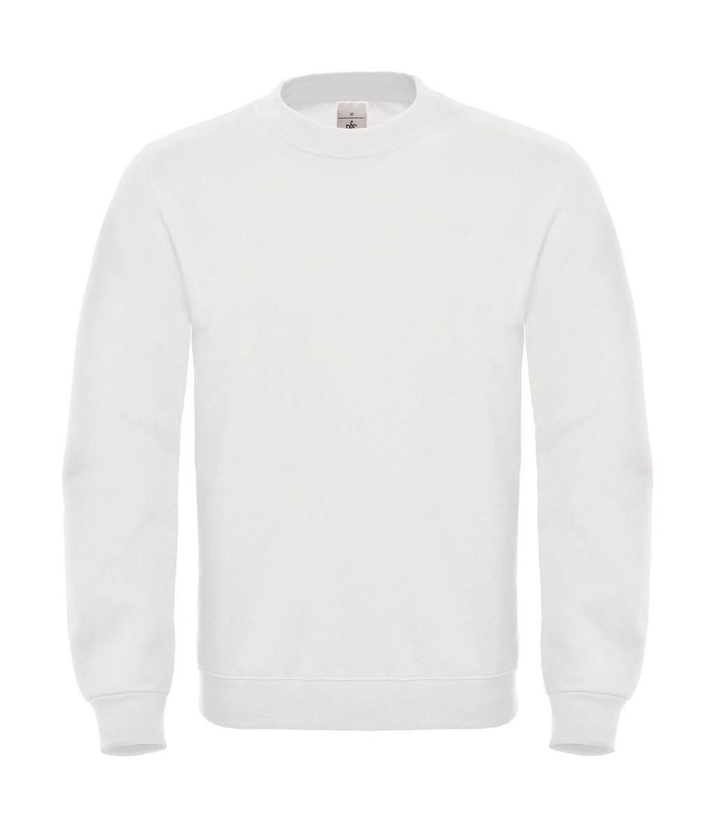 ID.002 Cotton Rich Sweatshirt  zum Besticken und Bedrucken in der Farbe White mit Ihren Logo, Schriftzug oder Motiv.