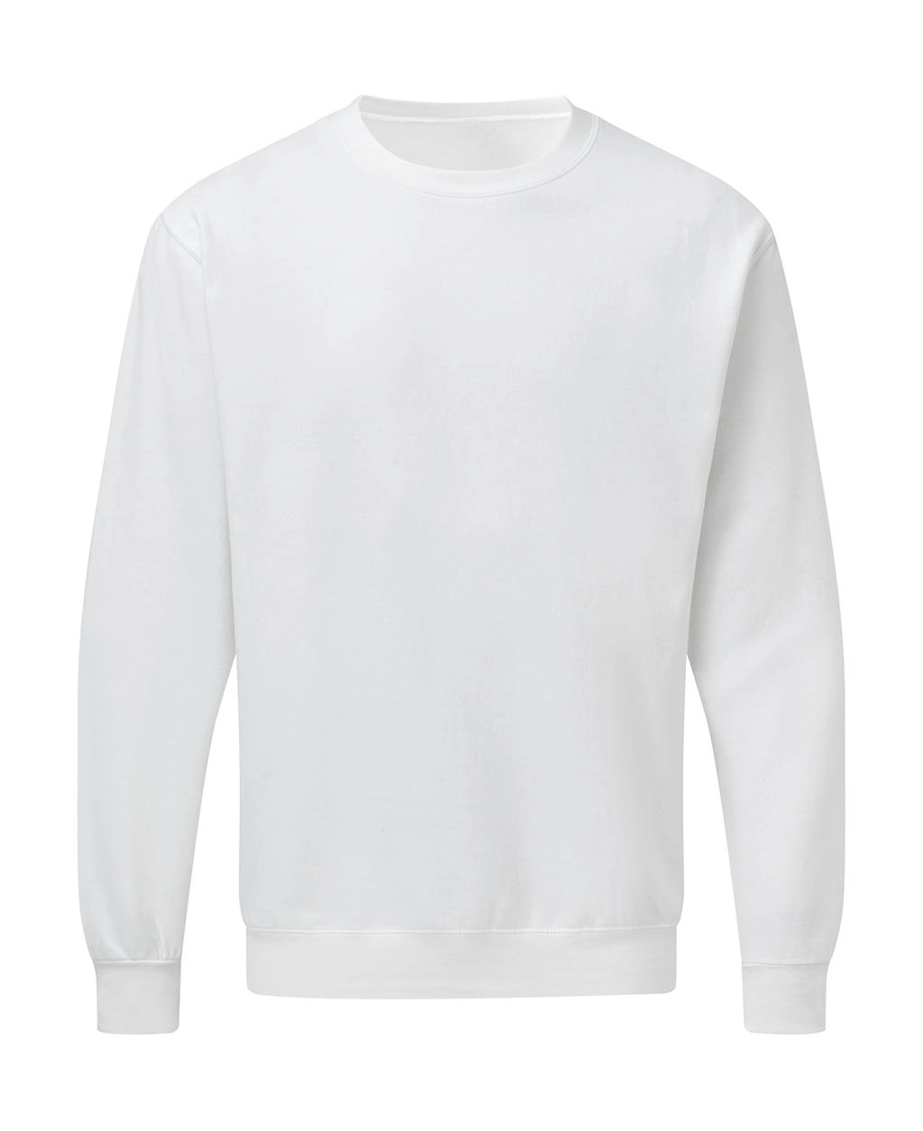 Crew Neck Sweatshirt Men zum Besticken und Bedrucken in der Farbe White mit Ihren Logo, Schriftzug oder Motiv.