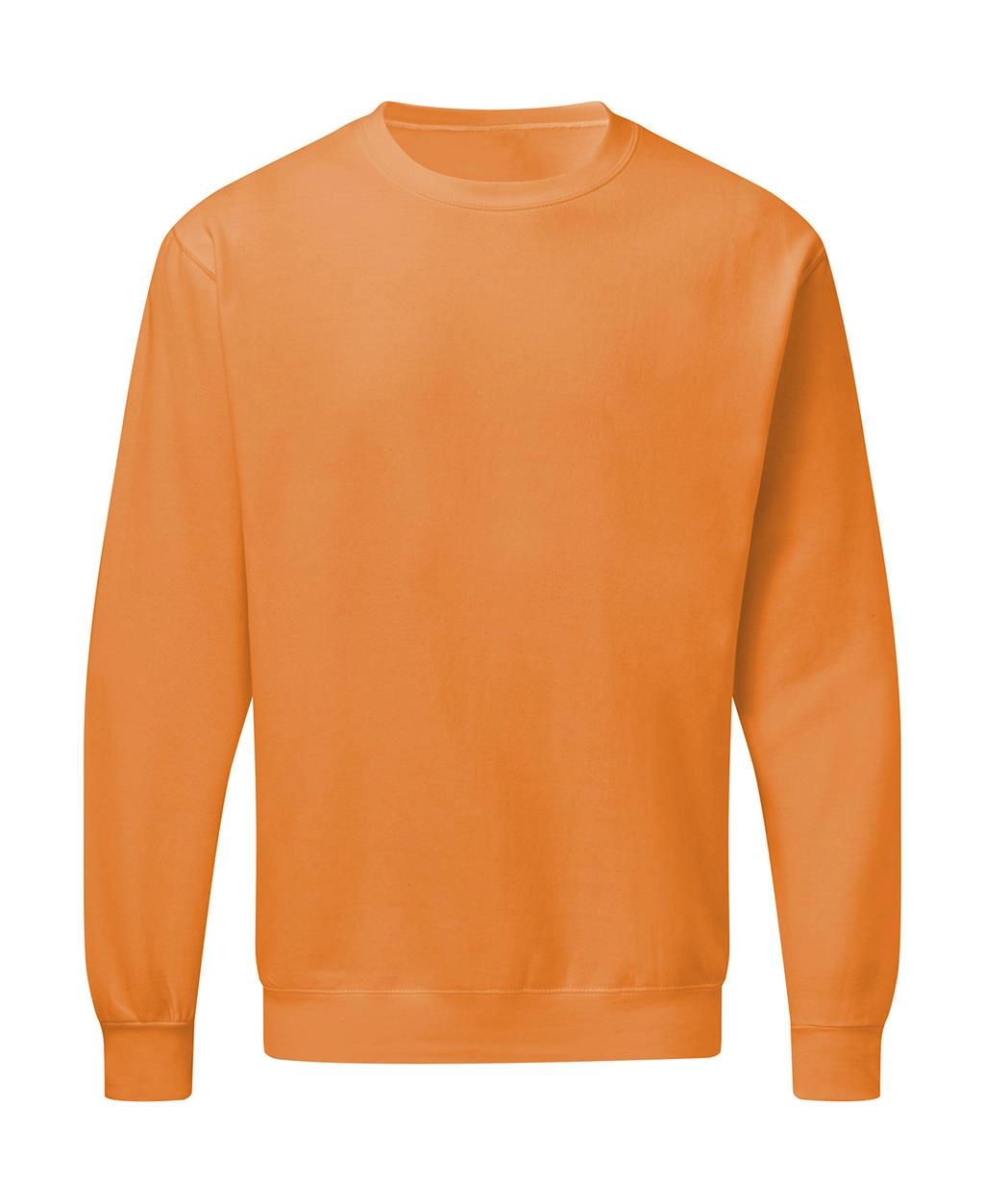 Crew Neck Sweatshirt Men zum Besticken und Bedrucken in der Farbe Bright Orange mit Ihren Logo, Schriftzug oder Motiv.