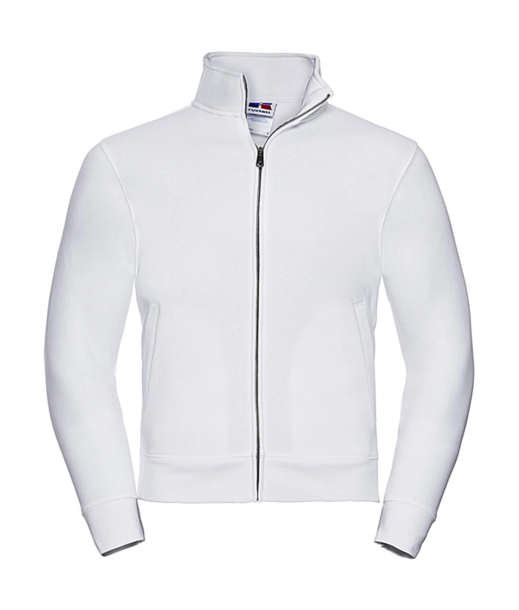 Men`s Authentic Sweat Jacket zum Besticken und Bedrucken in der Farbe White mit Ihren Logo, Schriftzug oder Motiv.