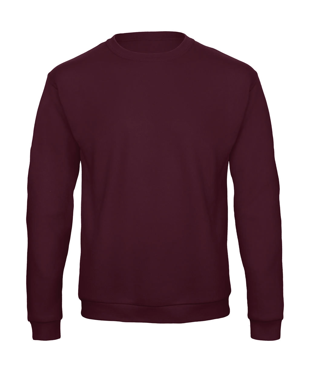 ID.202 50/50 Sweatshirt Unisex zum Besticken und Bedrucken in der Farbe Burgundy mit Ihren Logo, Schriftzug oder Motiv.