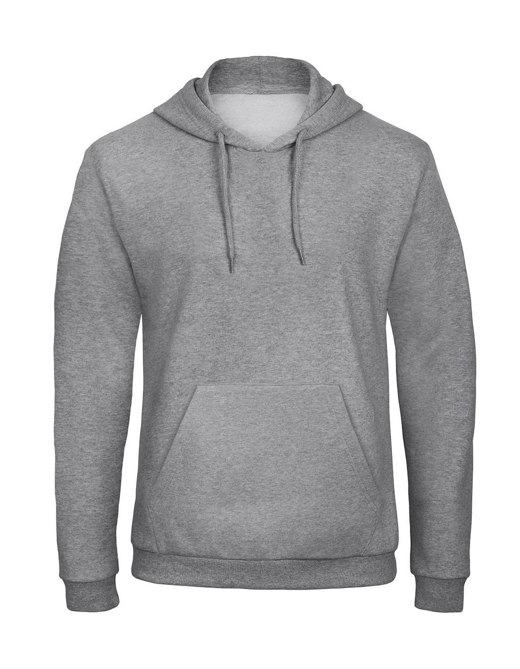 ID.203 50/50 Hooded Sweatshirt Unisex  zum Besticken und Bedrucken in der Farbe Heather Grey mit Ihren Logo, Schriftzug oder Motiv.