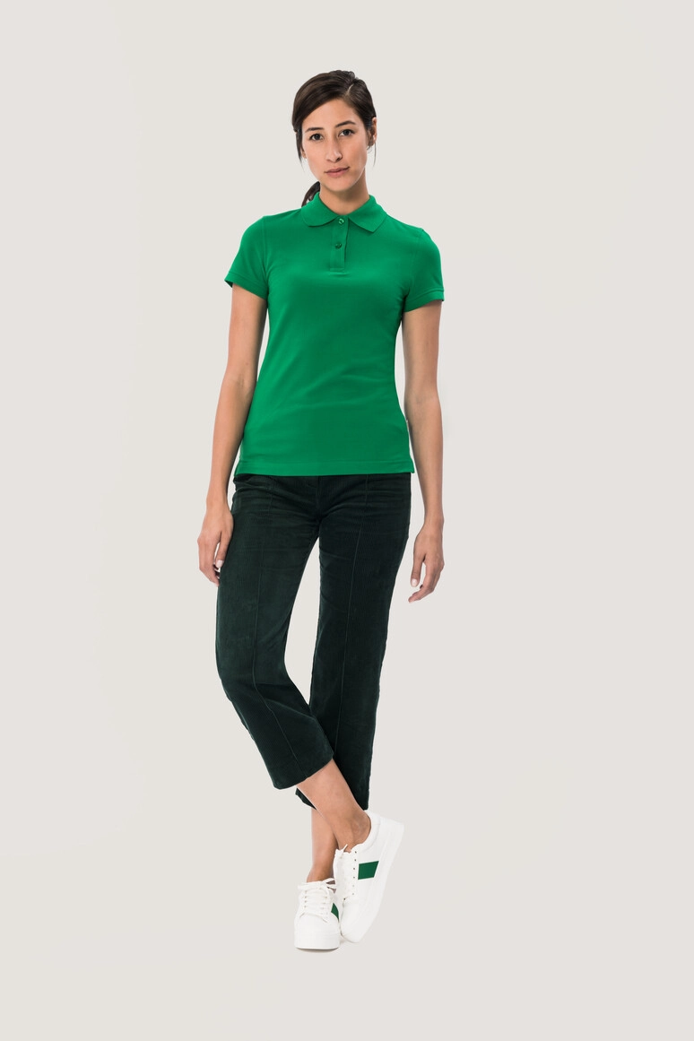HAKRO Damen Poloshirt Top zum Besticken und Bedrucken in der Farbe Kellygrün mit Ihren Logo, Schriftzug oder Motiv.