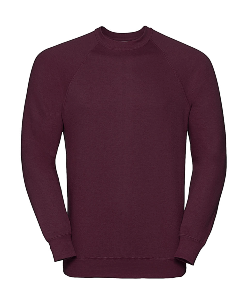 Classic Raglan Sweatshirt zum Besticken und Bedrucken in der Farbe Burgundy mit Ihren Logo, Schriftzug oder Motiv.