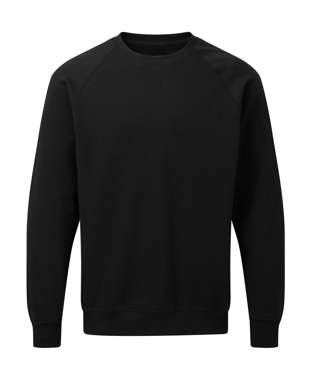 Raglan Sweatshirt Men zum Besticken und Bedrucken in der Farbe Black mit Ihren Logo, Schriftzug oder Motiv.