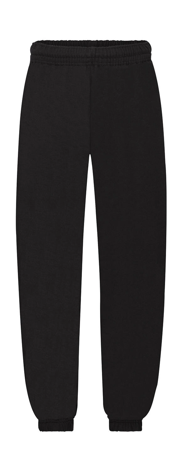 Kids` Classic Elasticated Cuff Jog Pants zum Besticken und Bedrucken in der Farbe Black mit Ihren Logo, Schriftzug oder Motiv.