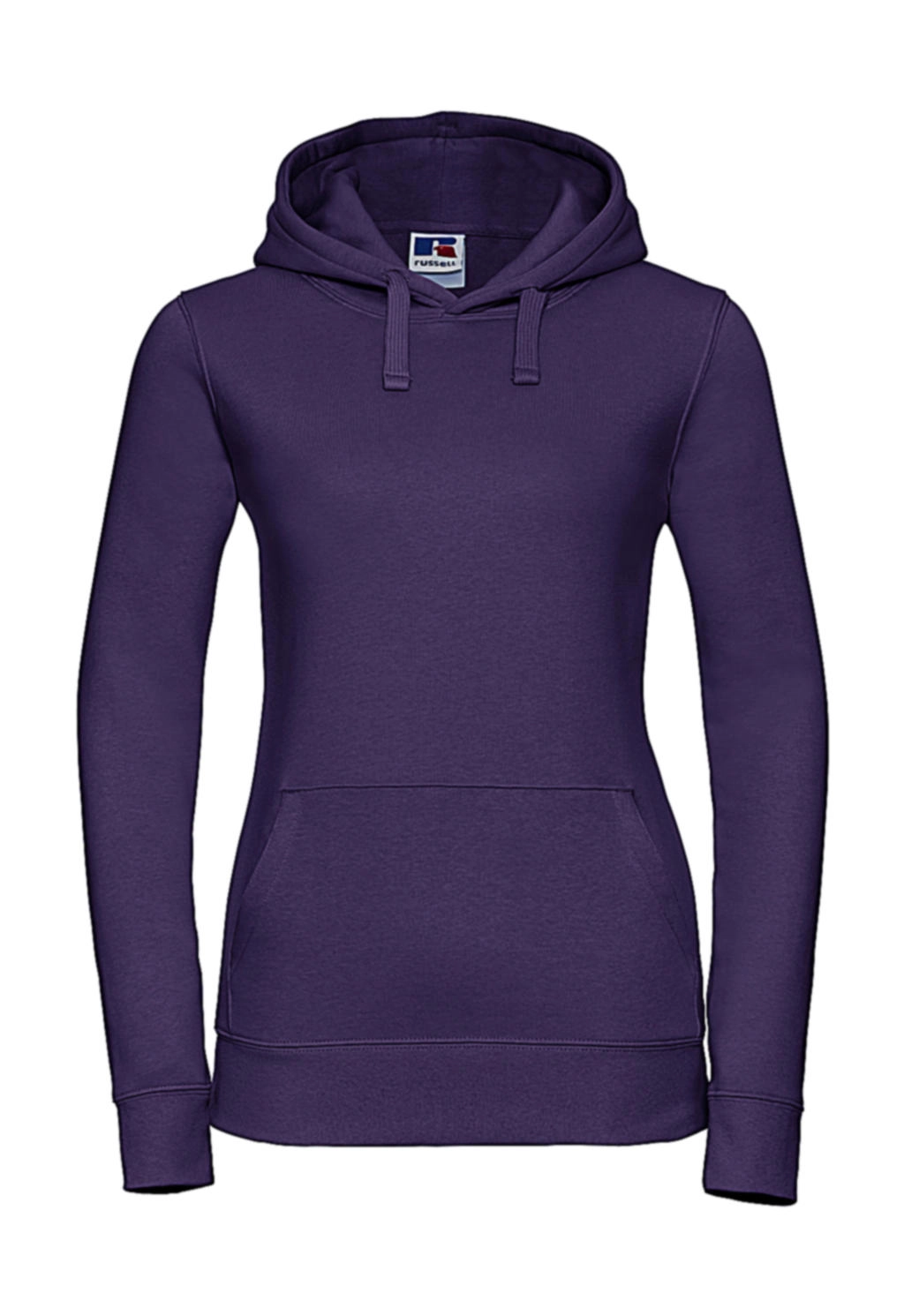 Ladies` Authentic Hooded Sweat zum Besticken und Bedrucken in der Farbe Purple mit Ihren Logo, Schriftzug oder Motiv.