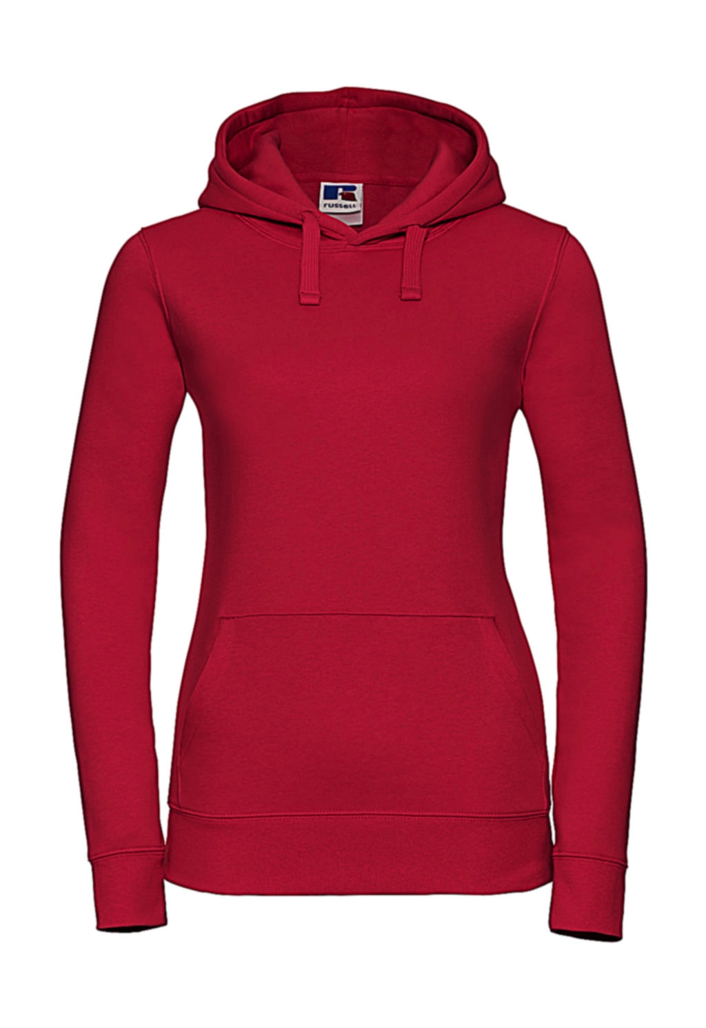 Ladies` Authentic Hooded Sweat zum Besticken und Bedrucken in der Farbe Classic Red mit Ihren Logo, Schriftzug oder Motiv.