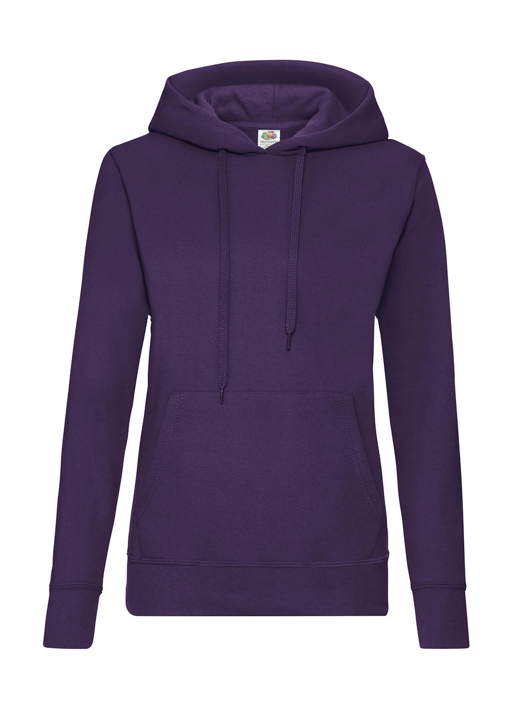 Ladies` Classic Hooded Sweat zum Besticken und Bedrucken in der Farbe Purple mit Ihren Logo, Schriftzug oder Motiv.