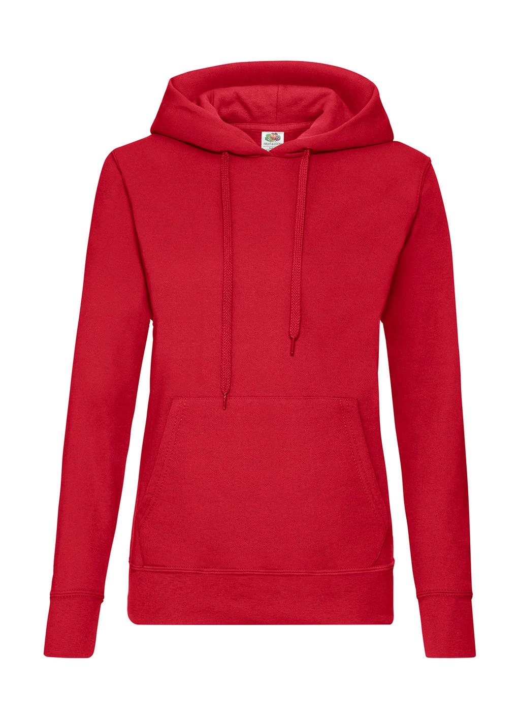 Ladies` Classic Hooded Sweat zum Besticken und Bedrucken in der Farbe Red mit Ihren Logo, Schriftzug oder Motiv.