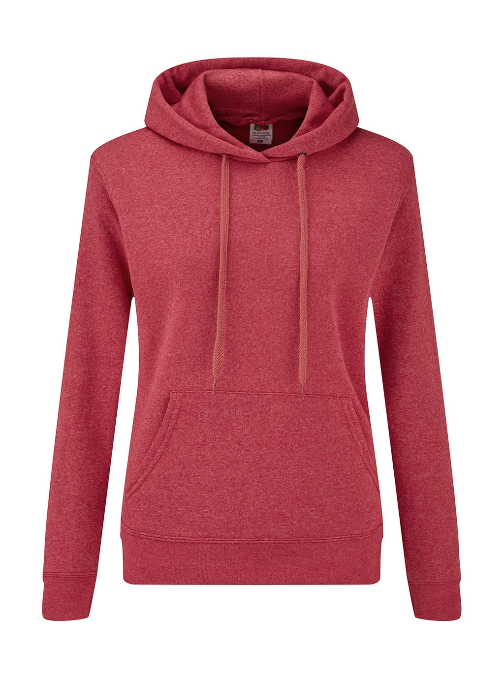 Ladies` Classic Hooded Sweat zum Besticken und Bedrucken in der Farbe Heather Red mit Ihren Logo, Schriftzug oder Motiv.
