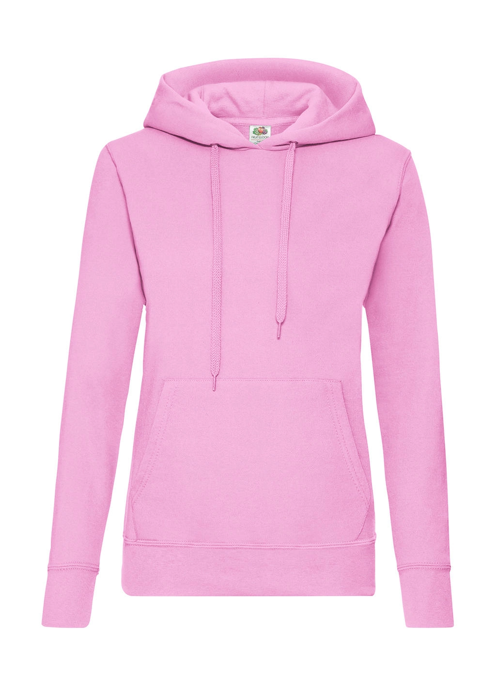 Ladies` Classic Hooded Sweat zum Besticken und Bedrucken in der Farbe Light Pink mit Ihren Logo, Schriftzug oder Motiv.