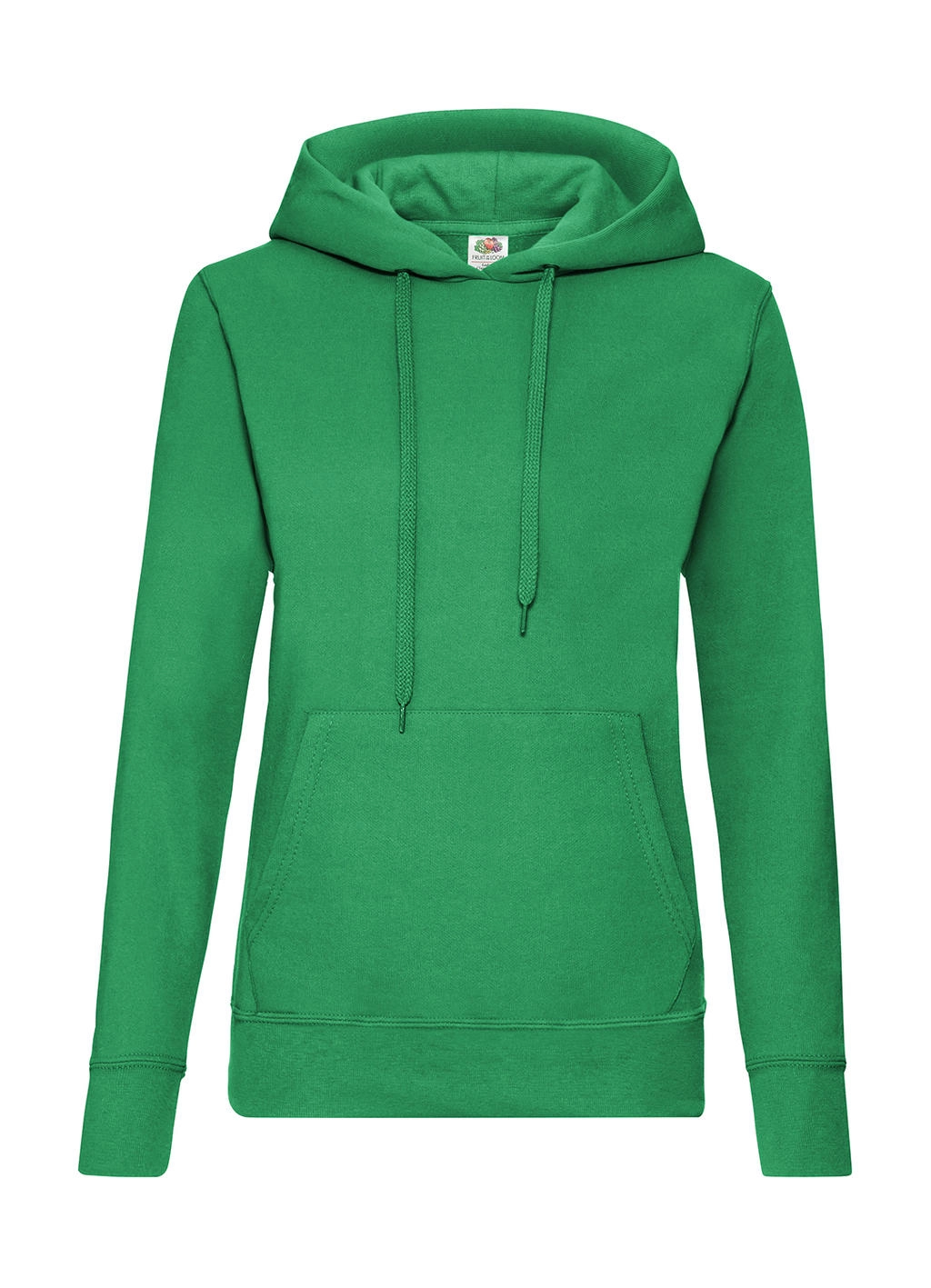 Ladies` Classic Hooded Sweat zum Besticken und Bedrucken in der Farbe Kelly Green mit Ihren Logo, Schriftzug oder Motiv.