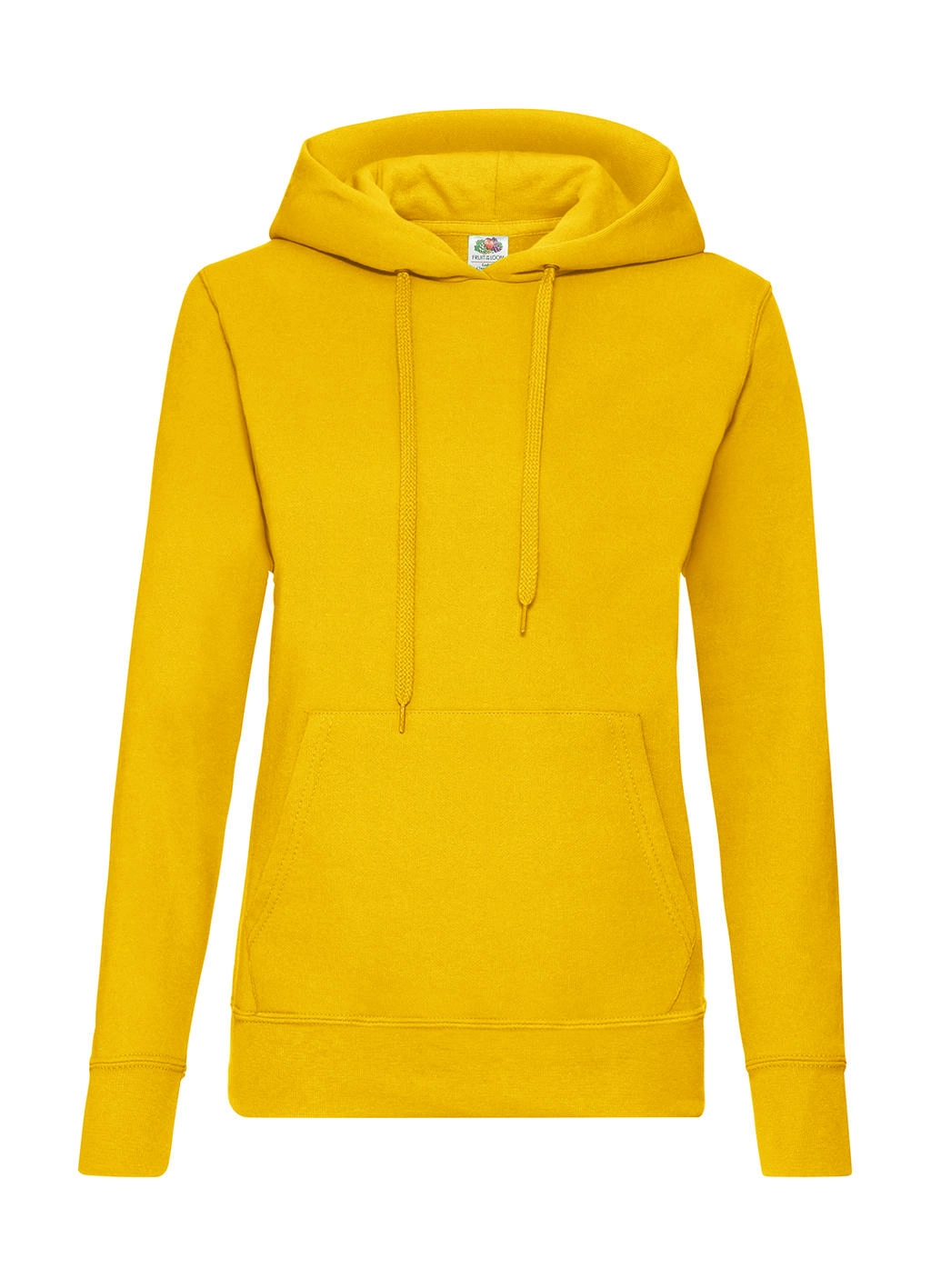 Ladies` Classic Hooded Sweat zum Besticken und Bedrucken in der Farbe Sunflower mit Ihren Logo, Schriftzug oder Motiv.