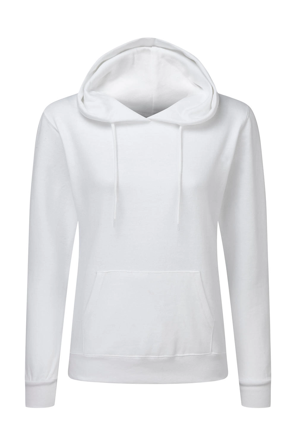Hooded Sweatshirt Women zum Besticken und Bedrucken in der Farbe White mit Ihren Logo, Schriftzug oder Motiv.